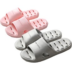 ASSARE 防滑北歐風EVA多功能排水浴室拖鞋2件組, 混搭顏色, 1個