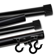 ALTTEURI 餅乾窗簾桿組, 黑色