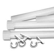 ALTTEURI 餅乾窗簾桿組, 白色