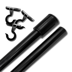 ALTTEURI 素色窗簾桿組, 黑色