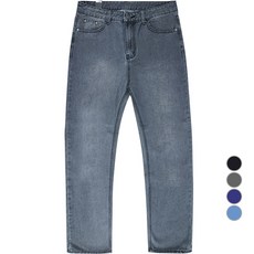 제제 남성용 레귤러핏 워싱 스판 데님팬츠