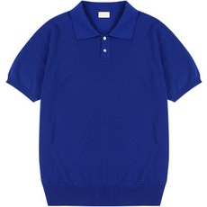 파이브엑스라지 남성용 통기성 빅사이즈 린넨 카라 반팔 니트