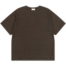 파이브엑스라지 남성용 빅사이즈 헤어사 오버핏 니트 라운드 반팔티