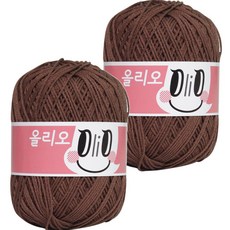 OliO 야나 뜨개실, 717 브라운, 2개