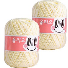 OliO 야나 뜨개실, 700 레몬크림, 2개