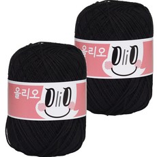 OliO 야나 뜨개실, 739 리얼블랙, 2개