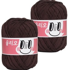OliO 야나 뜨개실, 719 다크브라운, 2개