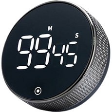 YULARA LED 慢速撥號定時器電池 1 套, 黑色, 1個