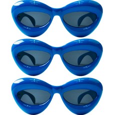 파티쇼 패션 고글파티 안경, 블루, 3개