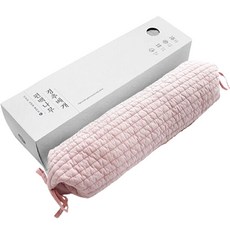 편백나무큐브 누빔 피그먼트 순면 시원한 통풍베개 + 선물박스 세트, 핑크, 1개