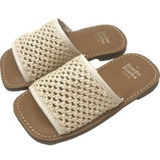 bimbobimba 女童藤編網眼拖鞋