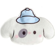 Losae 可愛插畫角色天鵝絨熱敷袋 白色小狗頭 40g, 1個