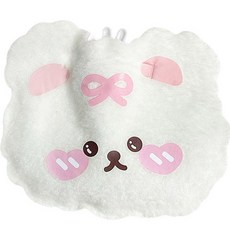 Rosae 可愛插圖角色天鵝絨熱敷袋 白色熊頭 40g, 1個