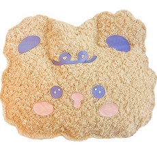 Losae 可愛插畫角色天鵝絨熱敷袋 米色熊頭 40g, 1個