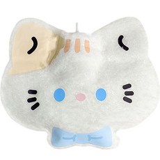 Losae 可愛插圖角色天鵝絨熱敷袋 白貓 40g, 1個