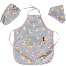 Coney Island 兒童純棉圍裙防水袋組 法國鬥牛犬