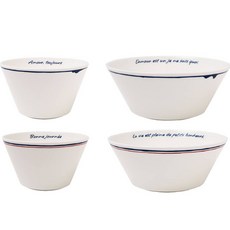 韓國陶瓷 Letté de Paris 飯糰 2 x 2p 套組, 混色, 小碗 2個+大碗 2個, 1組