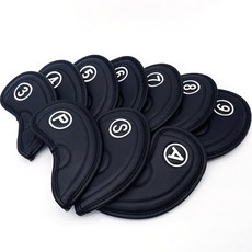 FISTOB 壓花10件組高爾夫鐵桿套, 黑色