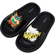 ABLE FACTORY 兒童蠟筆小新厚底拖鞋