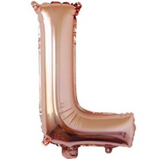 팡파티 레터링 알파벳 풍선 L 40cm, 로즈골드, 1개