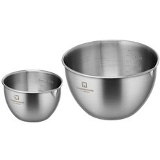 WAGENSTEIGER 304不鏽鋼調理碗2件組, 碗 300ml + 960ml