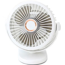 스메르 클립형 충전식 저소음 3600mAh 탁상용 선풍기, 화이트, 1개