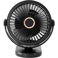 스메르 클립형 충전식 저소음 3600mAh 탁상용 선풍기, 블랙, 1개