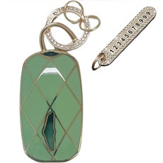 AB 제네시스 자동차 호환 TPU 키케이스+번호키링, 올리브그린, AG-05