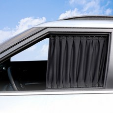 Eobain 防曬訂製車用窗簾 第1排左+右套組 現代 The All-New Kona, 黑色, 1套