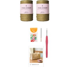 yarna 플레인 레더 센느백 뜨개질 DIY 세트, 1세트, 9 올리브베이지