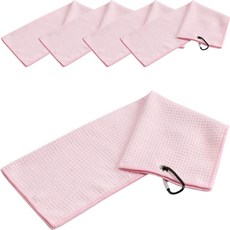 Daily Living 高爾夫瑜珈鬆餅格運動毛巾 5入, 粉紅色, 5個