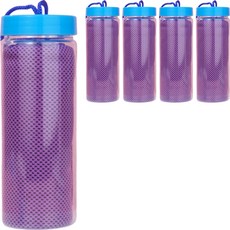 Daily Living 涼感毛巾 冰涼運動毛巾 5入, 紫色, 5個