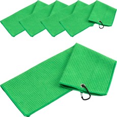 Daily Living 高爾夫瑜珈鬆餅格運動毛巾 5入, 綠色, 5個
