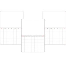 노르노르 냉장고 부착 주간 월간 붙이는 일정표 3p, 1개