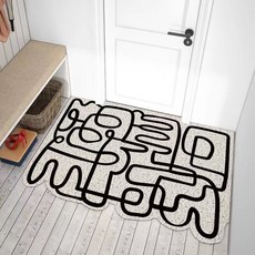 I'm Line線條風格玄關線圈墊 STYLE2 60*90cm, 混色, 1個