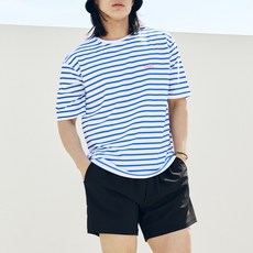 Daynic 男士條紋寬鬆版短袖防曬衣 + 短褲套裝