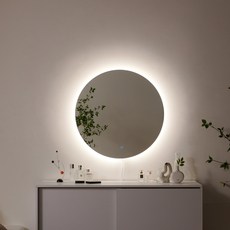 라망 색상 변환 가능 프리미엄 원형 LED 벽거울 600