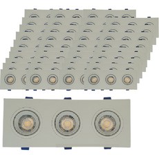 시그마LED LED SMT 삼성칩 각도조절 다운라이트 사각 3구 15W 40p, 전구색, 40개
