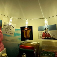 PARTYSHOW LED夾式花環 10燈/1.5m, 透明暖光, 3個