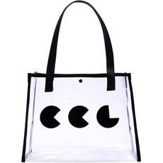 코코릭 방수 PVC 아쿠아 숄더 비치백, 블랙