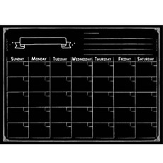 Nornor裝飾的訂製型月曆計劃磁吸式日程表, 黑色