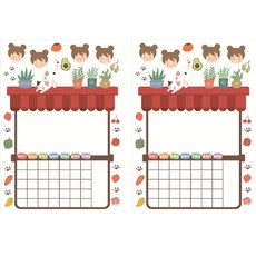 노르노르 귀여운 캐릭터 냉장고 붙이는 일정표 2p, 친구