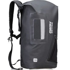 OSAH 戶外速乾防水登山背包 18L, 黑色