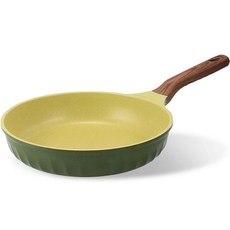 FOURSEASONS 인덕션 국산 올리브그린 우드 프라이팬, 24cm, 1개