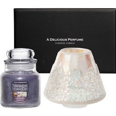 Yankee Candle 小罐香薰蠟燭馬賽克 Jashade 禮品套裝, 珍珠裂紋, 薰衣草香草
