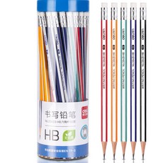 deLi 得力 六角橡皮擦鉛筆 文具鉛筆 50入組, HB, 1套