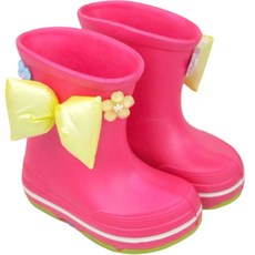 Cocobrain 女童氣球蝴蝶結檸檬雨靴
