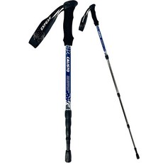 Expeak Calisto 4節 7075硬鋁防震登山杖 2入 + 專用收納袋套組, 寶藍色(登山杖)