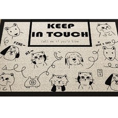 I'm Line可愛動物玄關線圈地墊 50*80cm, 風格 2, 1個