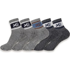 MILLET 男士用毛圈中筒襪5雙組, 混色, 1套